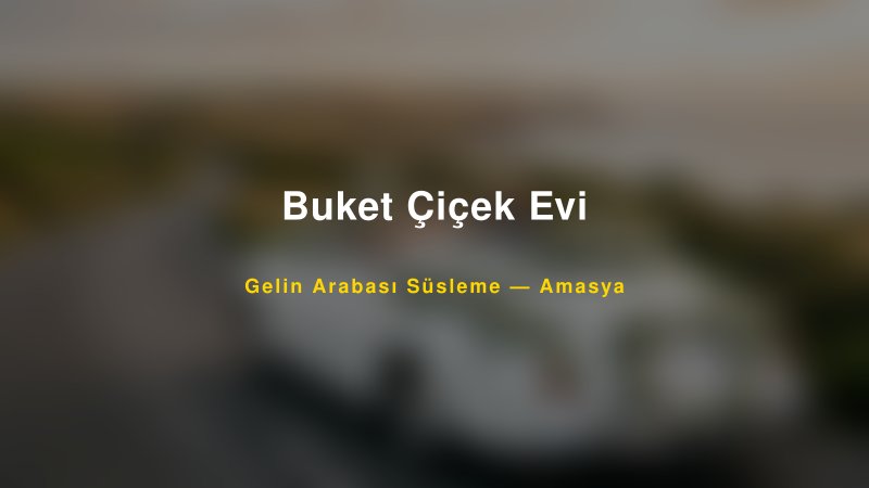Buket Çiçek Evi ile Trend Gelin Arabası Yazıları ve Konseptleri — 1